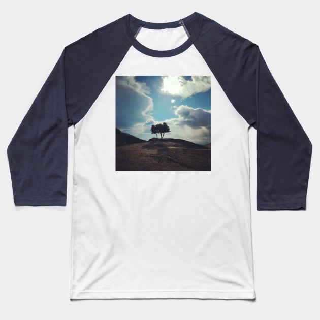 The tree in the clouds - Meteora Baseball T-Shirt by GRKiT
